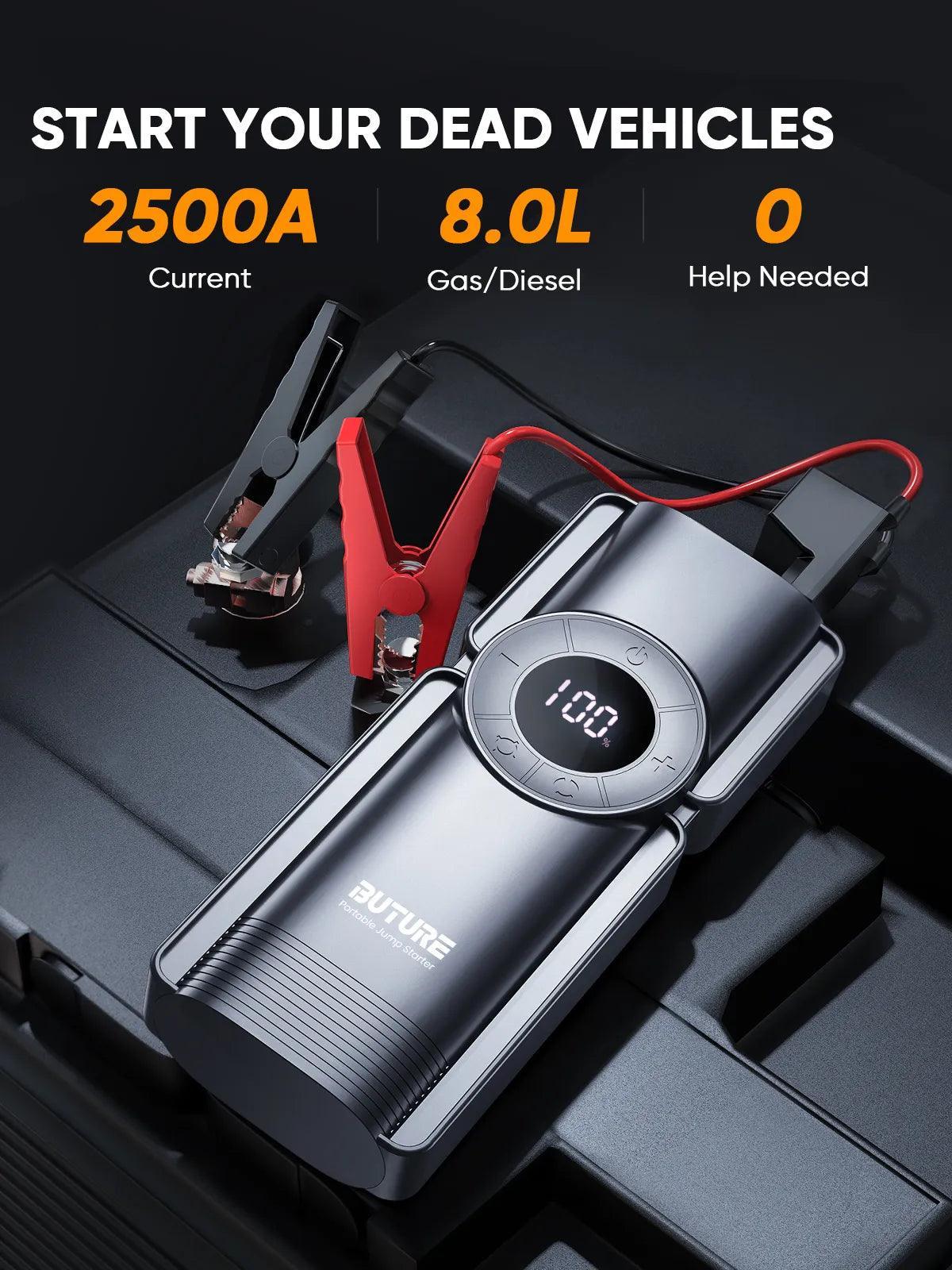 Buture 4 In 1 Jump Starter 150PSI Pump Air Compressor 20000mAh Power - VirtuousWares.Store