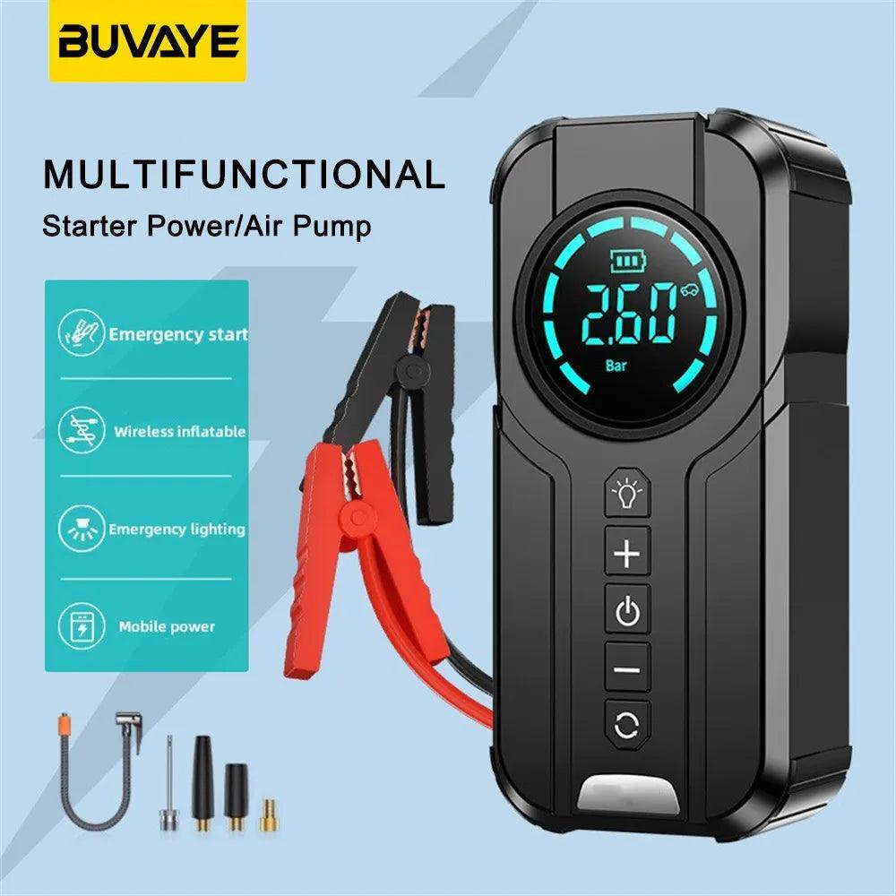 Car Jump Starter Air Pump Power Bank Lighting Portable Air Compressor - VirtuousWares.Store