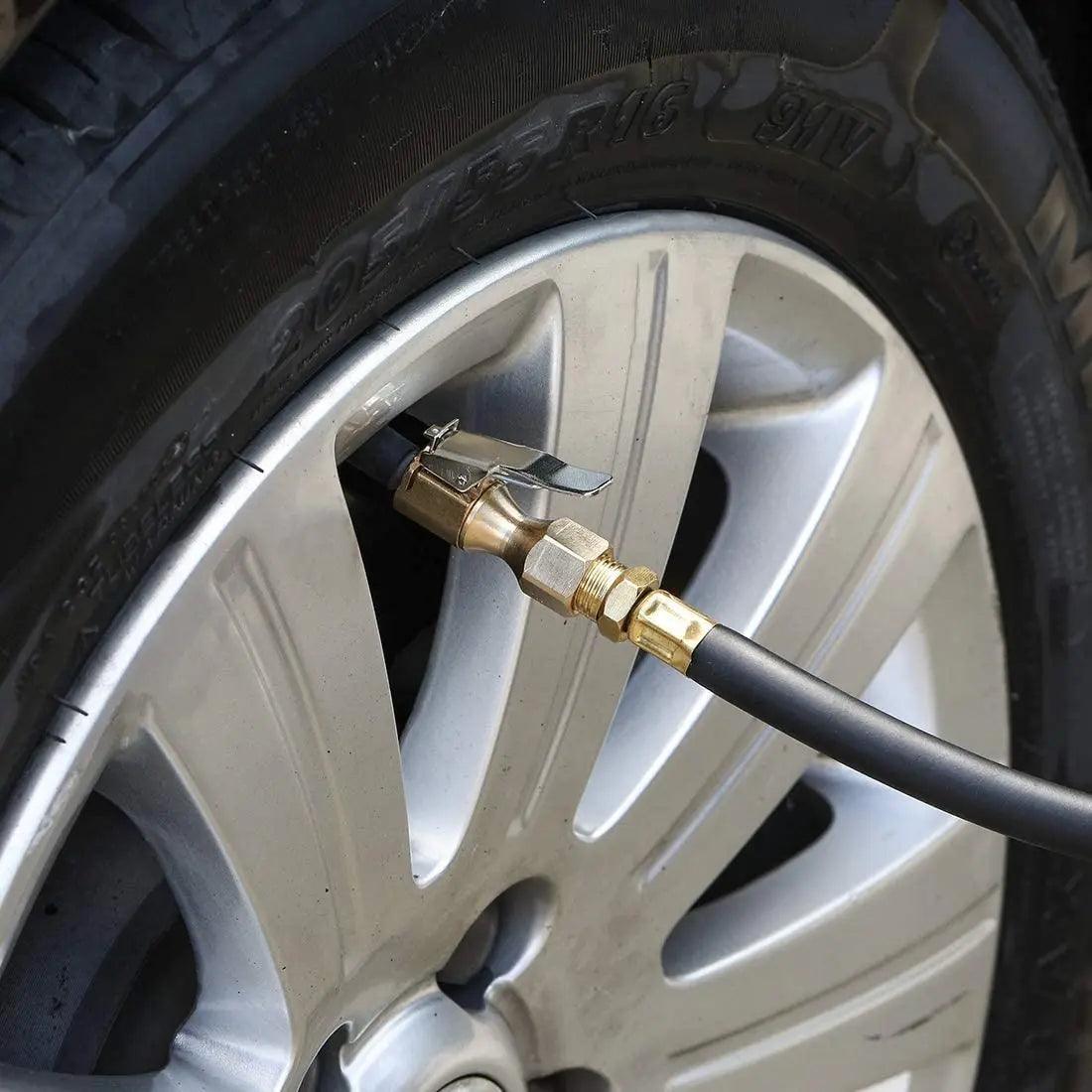 Car Tire Air Chuck Inflator Pump Valve Connector Clip-on Adapter Car - VirtuousWares.Store
