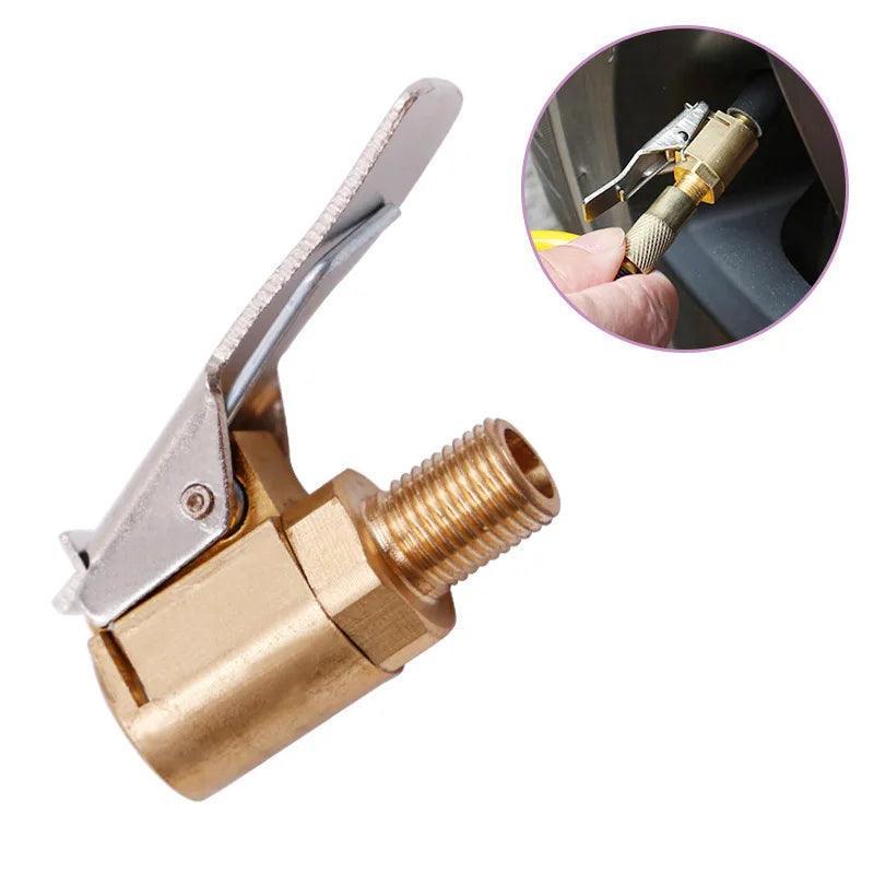 Car Tire Air Chuck Inflator Pump Valve Connector Clip-on Adapter Car - VirtuousWares.Store