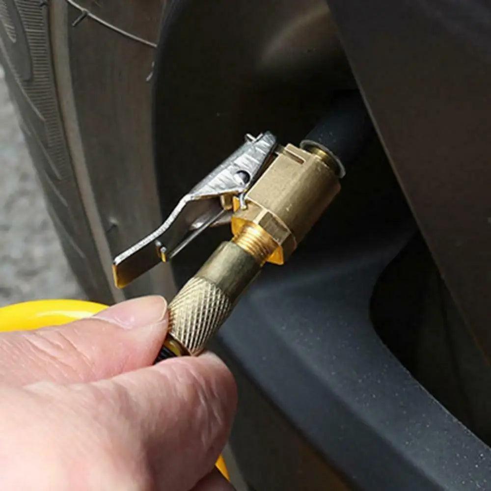 Car Truck Tyre Tire Inflator Valve Air Pump Clip Nozzle Metal Adapter - VirtuousWares.Store