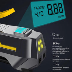 Car Tyre Inflator 110V-220V AC/DC 12V Air Compressor 2-in-1 Dual Power - VirtuousWares.Store