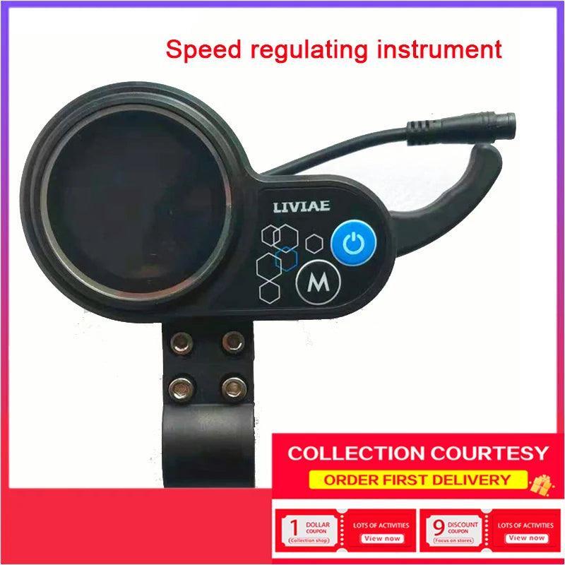 Coolride Motor Brushless Controller, 36V 48V 350W Electric Scooter Mountain Bike Speed Controller with LCD Display Panel - VirtuousWares.Store