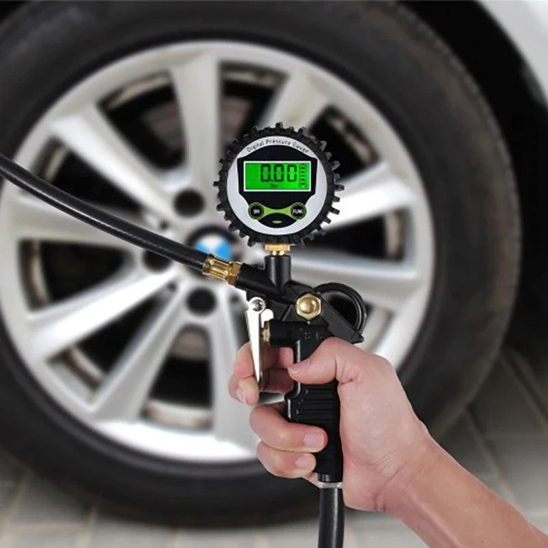 Digital LCD Display Inflation Monitoring Manometer Car EU Tire Air - VirtuousWares.Store