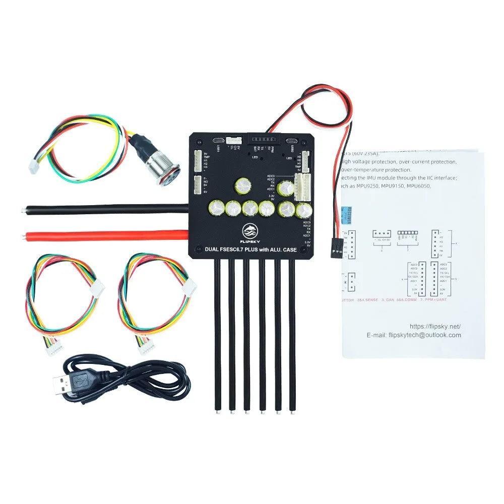 Dual FSESC6.7 Plus Based on VESC6 With Aluminum CASE for Electric Long - VirtuousWares.Store