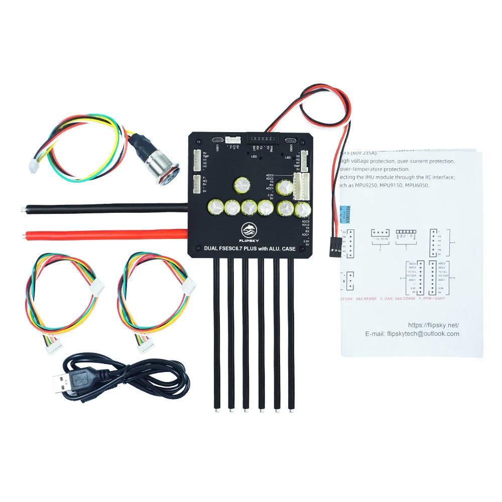 Dual FSESC6.7 Plus With Aluminum CASE based on VESC6 Electric Long - VirtuousWares.Store