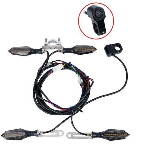 E bike 48V 60V Electric Bicycle Waterproof Cable Light Set Front Rear - VirtuousWares.Store