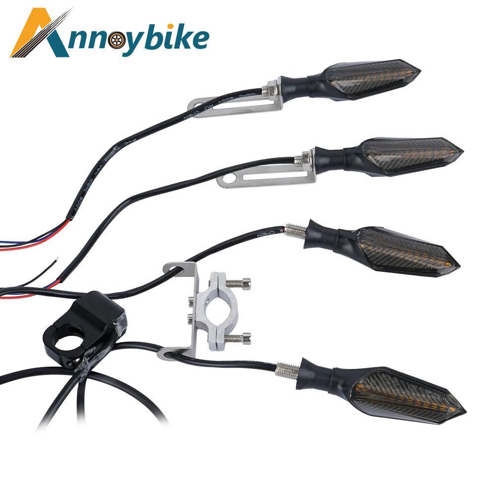 E bike 48V 60V Electric Bicycle Waterproof Cable Light Set Front Rear - VirtuousWares.Store
