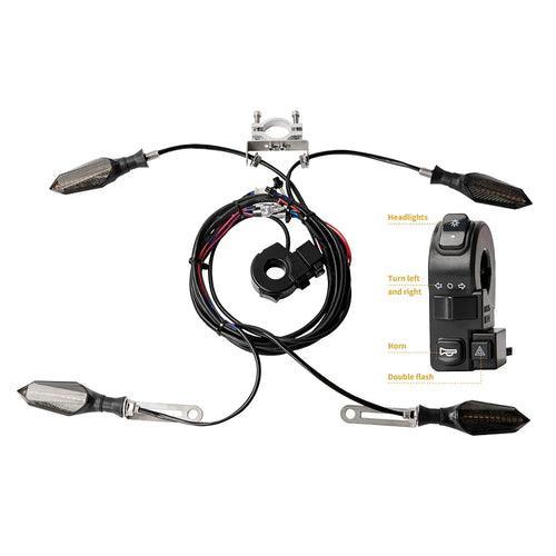 E bike 48V 60V Electric Bicycle Waterproof Cable Light Set Front Rear - VirtuousWares.Store