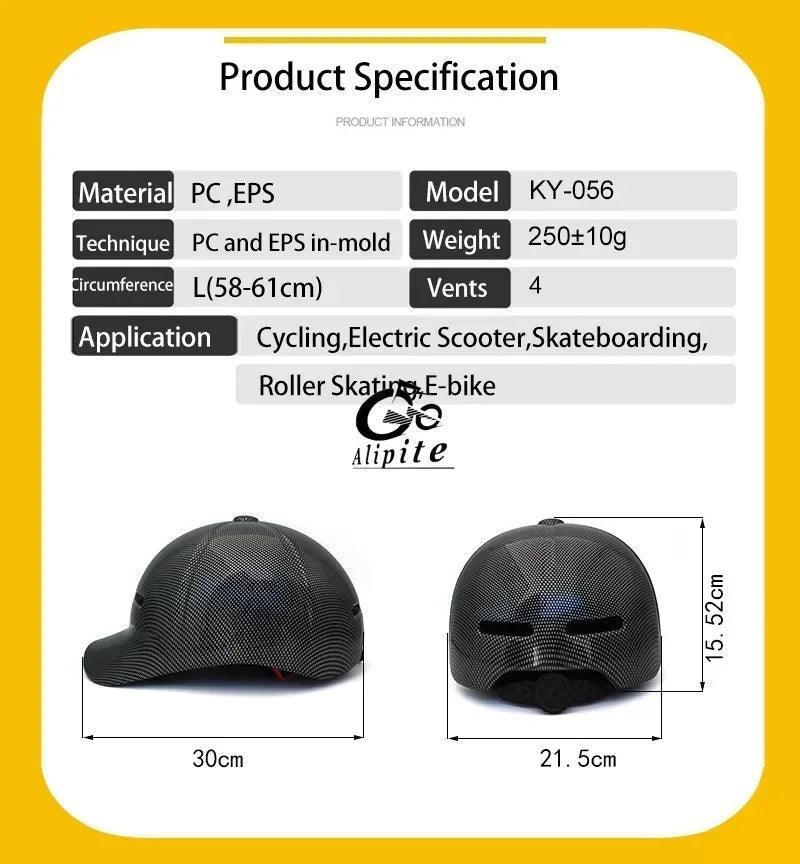 Electric Bicycle Helmet Men Women Baseball Cap Moto Scooter Safety Helmets Cycling Equipment Casco Patinete Eléctrico Bicicleta - VirtuousWares.Store