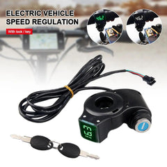 Electric Bicycle Thumb Throttle Voltmeter Digital Battery Voltage Key - VirtuousWares.Store