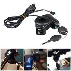 Electric Bicycle Thumb Throttle Voltmeter Digital Battery Voltage Key - VirtuousWares.Store
