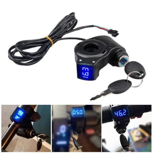 Electric Bicycle Thumb Throttle Voltmeter Digital Battery Voltage Key - VirtuousWares.Store