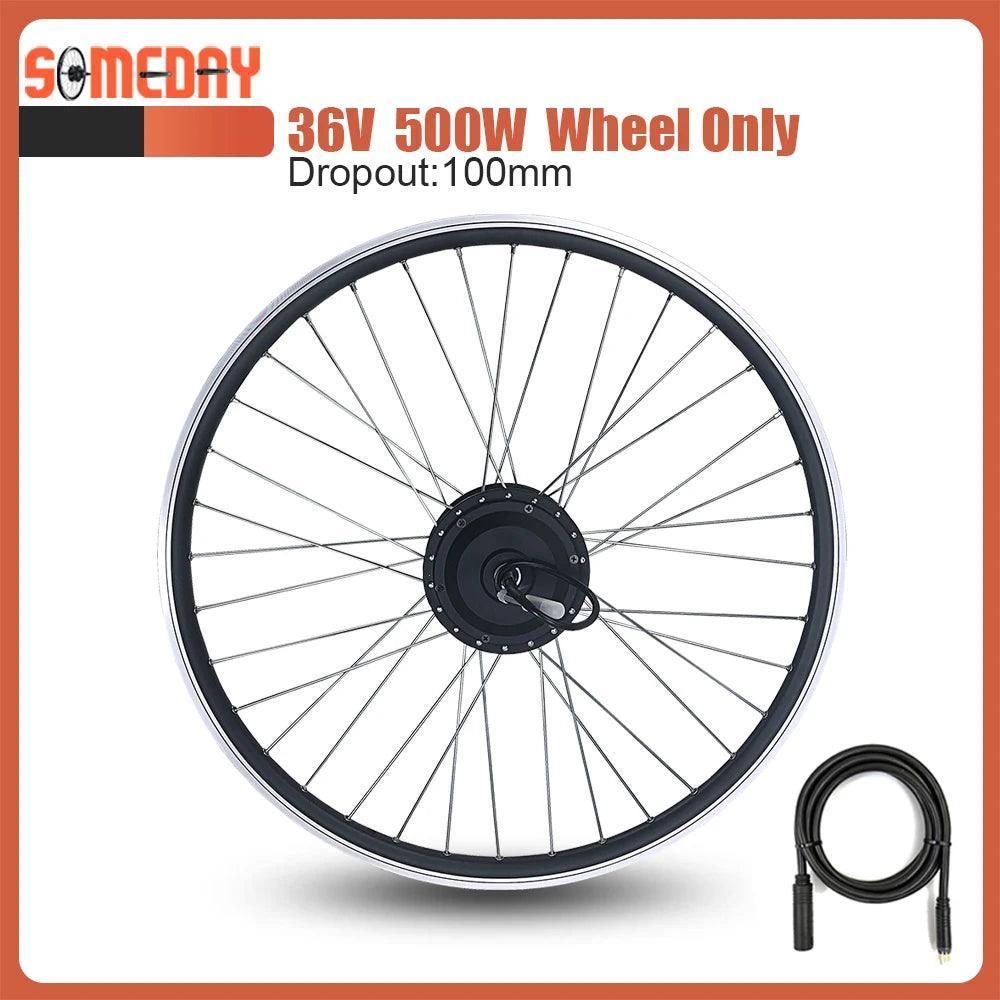 Electric Bike Conversion Kit 36V48V 500W Front Hub motor Wheel with KT LCD LED display For Ebike Conversion Kit Bicycle 16-29in - VirtuousWares.Store