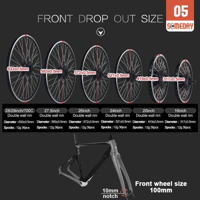 Electric Bike Conversion Kit 36V48V 500W Front Hub motor Wheel with KT LCD LED display For Ebike Conversion Kit Bicycle 16-29in - VirtuousWares.Store