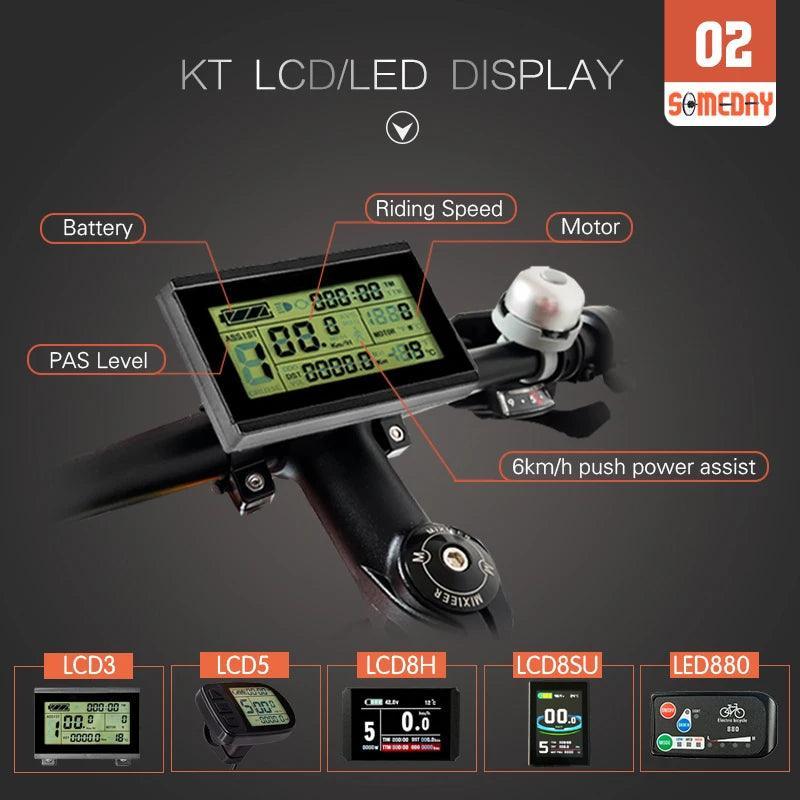 Electric Bike Conversion Kit 36V48V 500W Front Hub motor Wheel with KT LCD LED display For Ebike Conversion Kit Bicycle 16-29in - VirtuousWares.Store