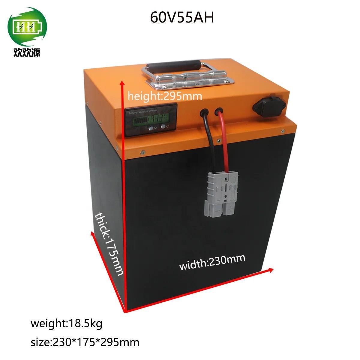 Electric Scooter car motos 60v 55ah Rechargeable Lithium Ion Battery - VirtuousWares.Store