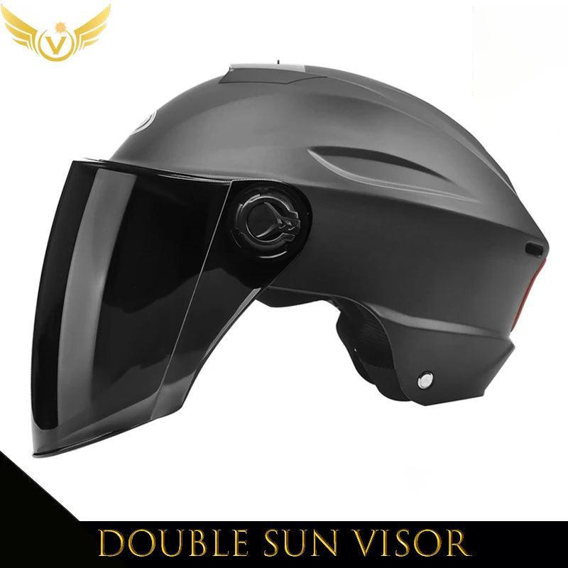 Electric Scooter Helmet Summer Vespa Chopper Motorcycle Helmets Safety Waterfall Soman Urban Articles Woman Men Moto Equipment - VirtuousWares.Store
