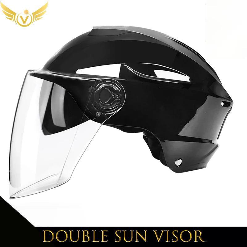Electric Scooter Helmet Summer Vespa Chopper Motorcycle Helmets Safety Waterfall Soman Urban Articles Woman Men Moto Equipment - VirtuousWares.Store