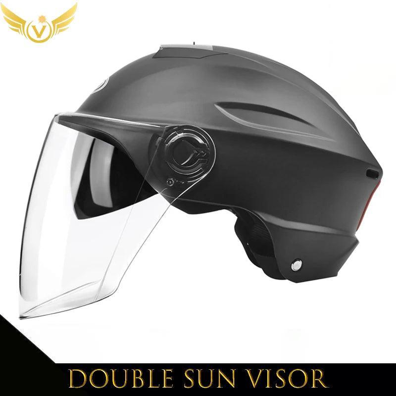 Electric Scooter Helmet Summer Vespa Chopper Motorcycle Helmets Safety Waterfall Soman Urban Articles Woman Men Moto Equipment - VirtuousWares.Store