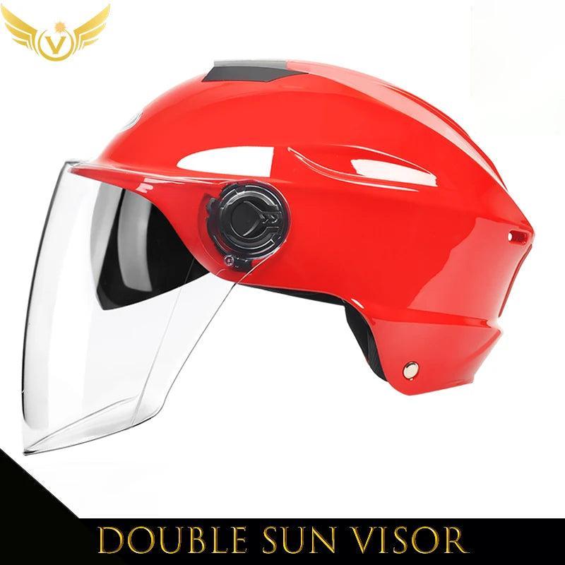 Electric Scooter Helmet Summer Vespa Chopper Motorcycle Helmets Safety Waterfall Soman Urban Articles Woman Men Moto Equipment - VirtuousWares.Store