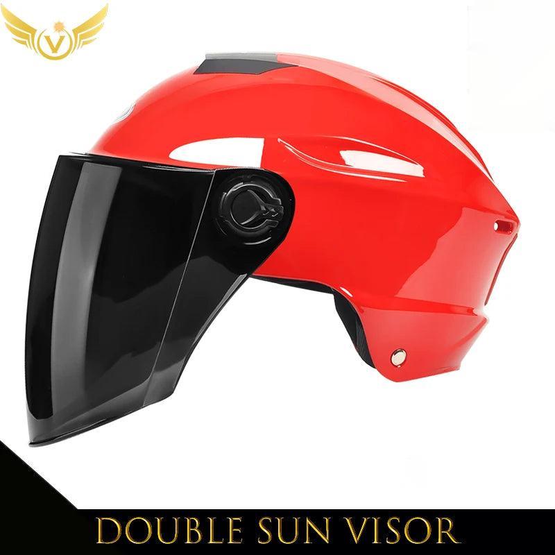 Electric Scooter Helmet Summer Vespa Chopper Motorcycle Helmets Safety Waterfall Soman Urban Articles Woman Men Moto Equipment - VirtuousWares.Store