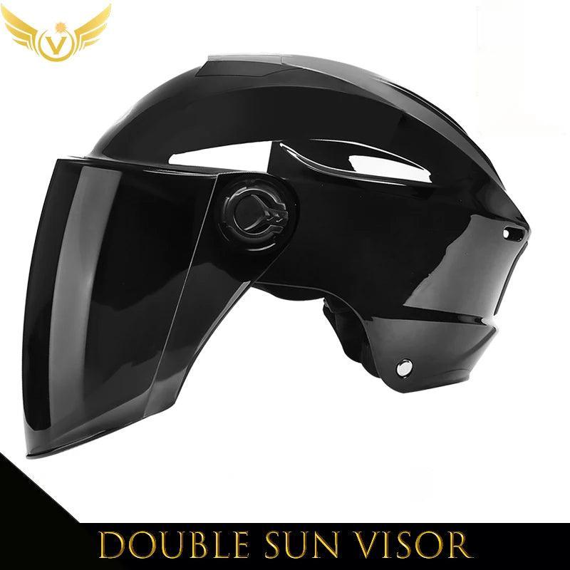 Electric Scooter Helmet Summer Vespa Chopper Motorcycle Helmets Safety Waterfall Soman Urban Articles Woman Men Moto Equipment - VirtuousWares.Store