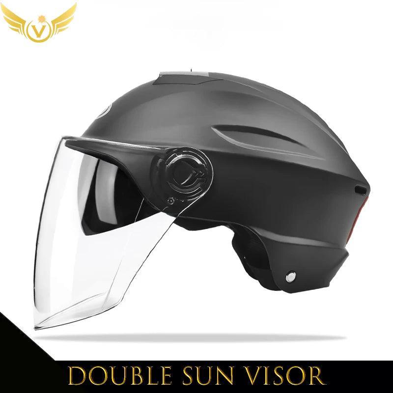 Electric Scooter Helmet Summer Vespa Chopper Motorcycle Helmets Safety Waterfall Soman Urban Articles Woman Men Moto Equipment - VirtuousWares.Store