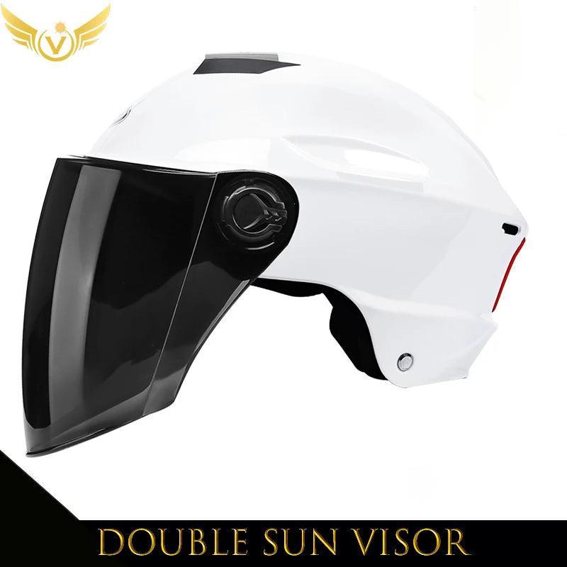 Electric Scooter Helmet Summer Vespa Chopper Motorcycle Helmets Safety Waterfall Soman Urban Articles Woman Men Moto Equipment - VirtuousWares.Store