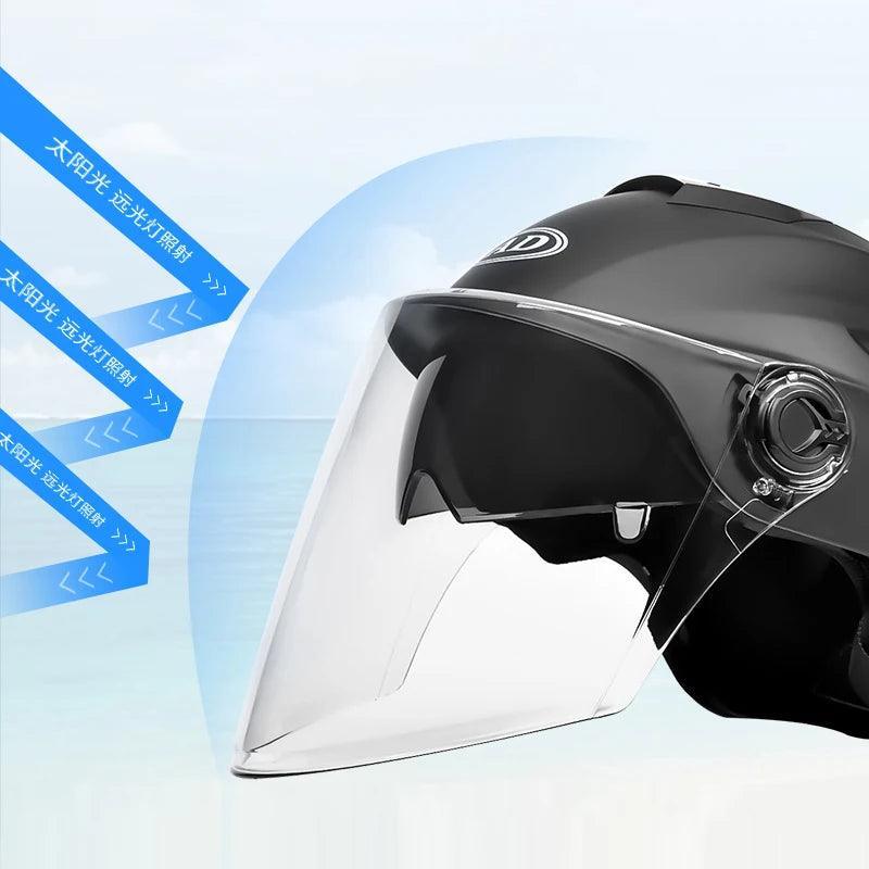 Electric Scooter Helmet Summer Vespa Chopper Motorcycle Helmets Safety Waterfall Soman Urban Articles Woman Men Moto Equipment - VirtuousWares.Store