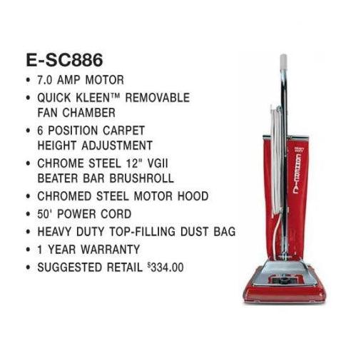 Eureka: E-SC886 Vac, Sanitaire Vacuum 7amp 12" 50' Cord VGII Brush - VirtuousWares.Store