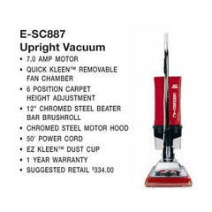 Eureka: E-SC887 Vac, Sanitaire Vacuum 7Amp 12" 50' VGII Dirt Cup - VirtuousWares.Store