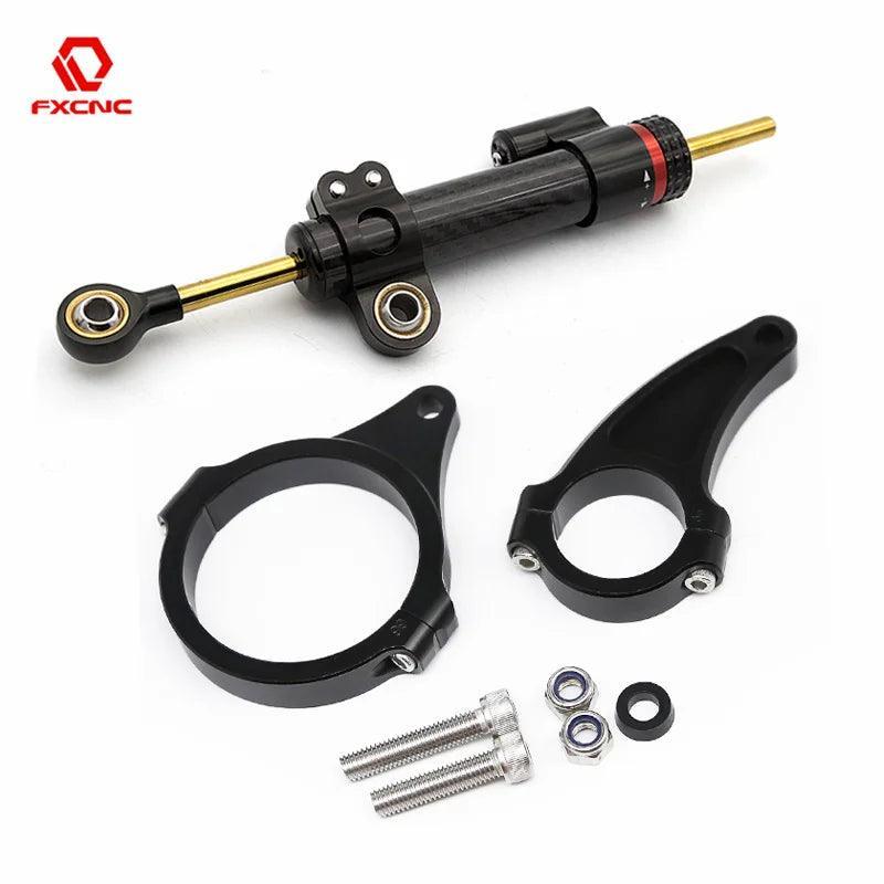 Fiber Carbon Stabilizer Steering Damper Mounting Kit For Kaabo Wolf - VirtuousWares.Store