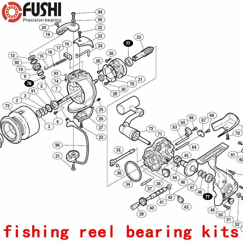 Fishing Reel Ball Bearings Kits For Shimano 02 ultegra 2500 & Arb ( - VirtuousWares.Store
