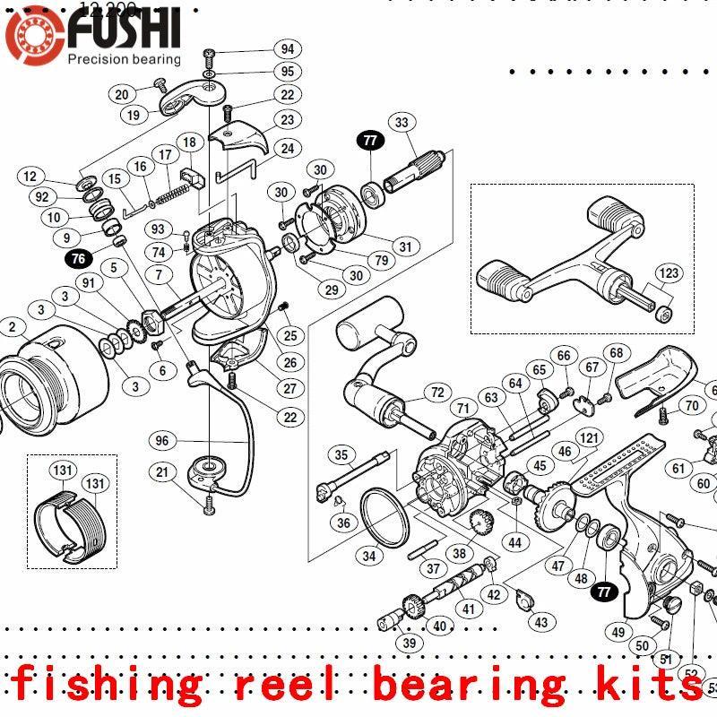 Fishing Reel Ball Bearings Kits For Shimano 02 ultegra 2500 & Arb ( - VirtuousWares.Store