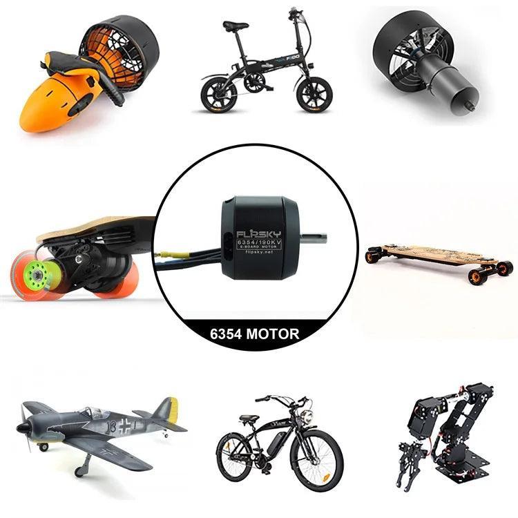 Flipsky 12S brushless dc motor 6354 Belt Electric Skateboard Motor - VirtuousWares.Store