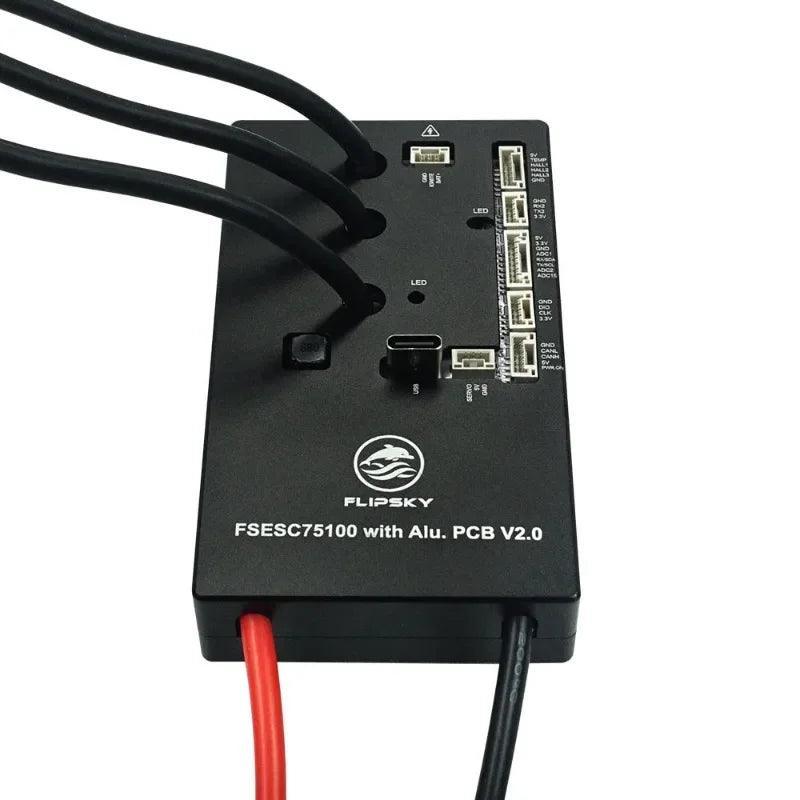 Flipsky 48V 60V 72V 75V 84V 100A FSESC 75100 V2.0 with Power Switch - VirtuousWares.Store
