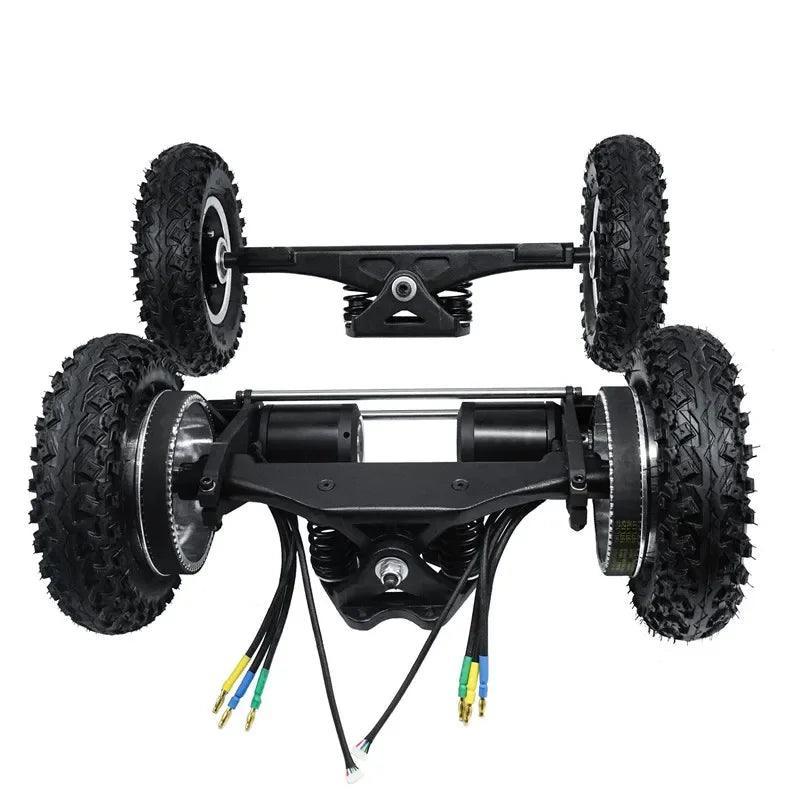 Flipsky 6374 Motor Terrain Tire Kit Whole Set with Wheels Motors Front - VirtuousWares.Store