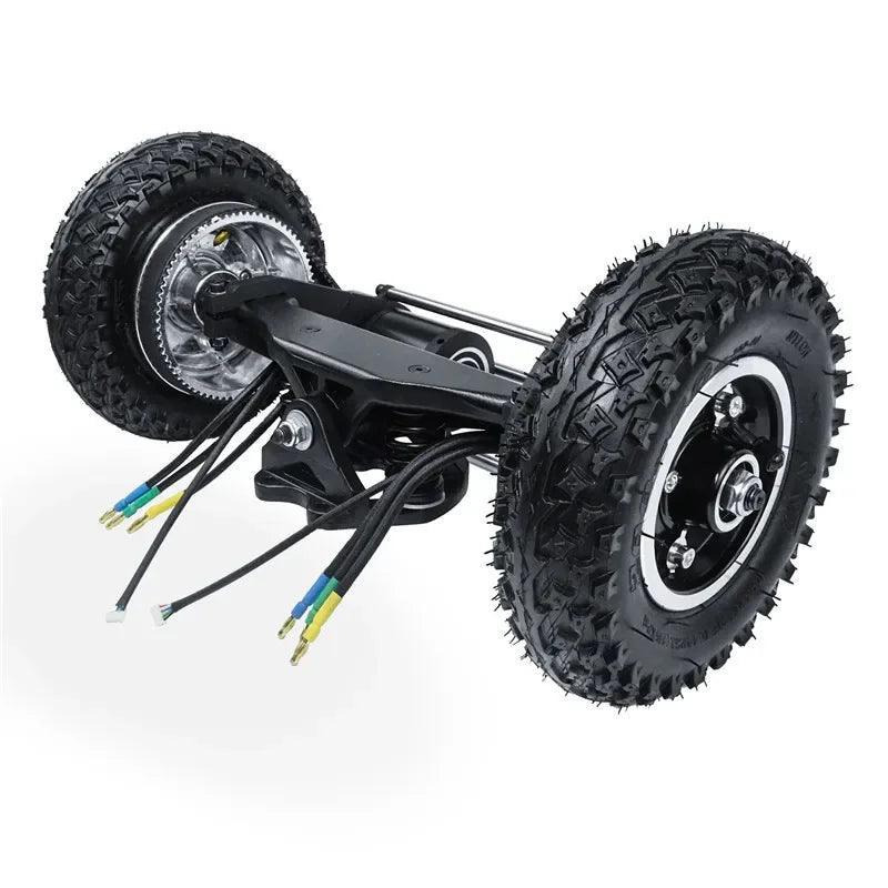 Flipsky 6374 Motor Terrain Tire Kit Whole Set with Wheels Motors Front - VirtuousWares.Store