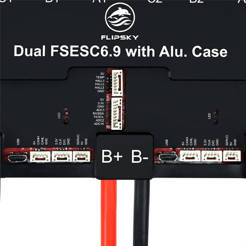 FLIPSKY Brushless DC Motor Speed Controller Dual FSESC6.9 100A Base on - VirtuousWares.Store