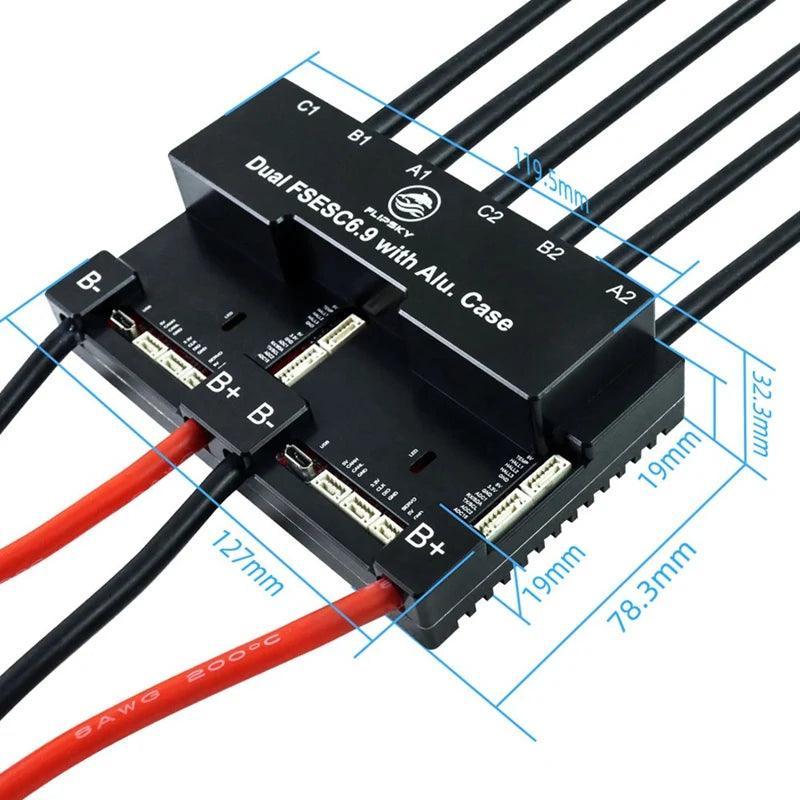 FLIPSKY Brushless DC Motor Speed Controller Dual FSESC6.9 100A Base On - VirtuousWares.Store