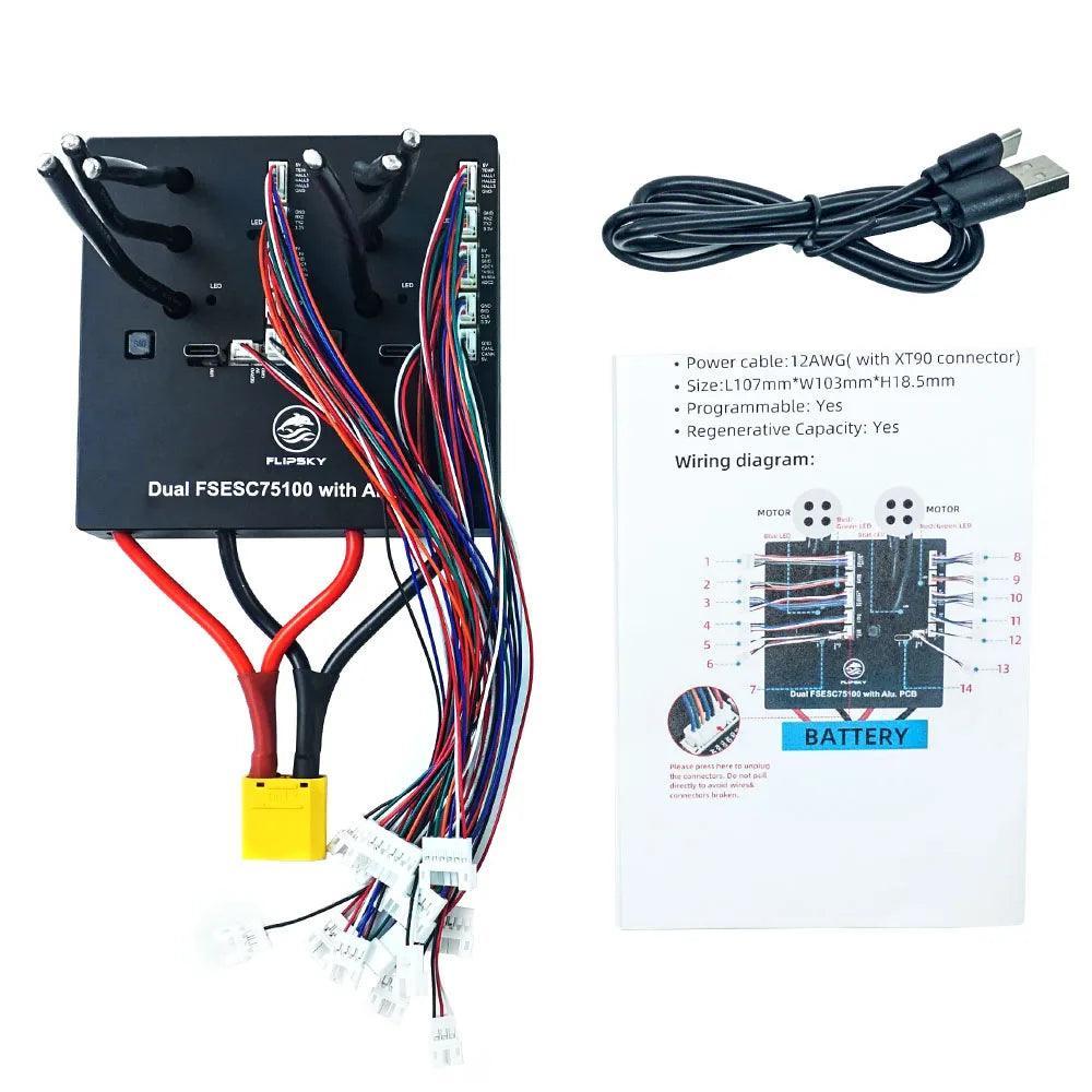 Flipsky Dual 75100 with Aluminum PCB Based on VESC for Electric - VirtuousWares.Store