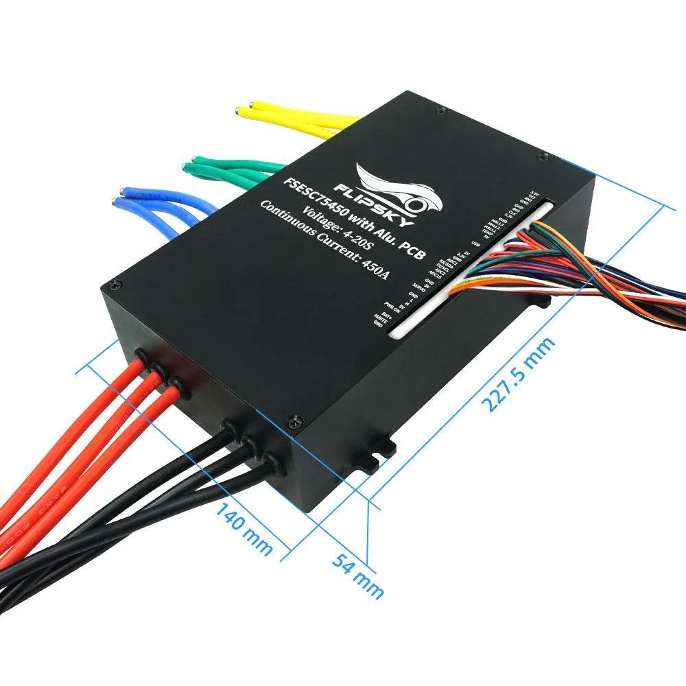 Flipsky FSESC 75450 84V 450A ESC Base On Vesc With Aluminum Case Water - VirtuousWares.Store