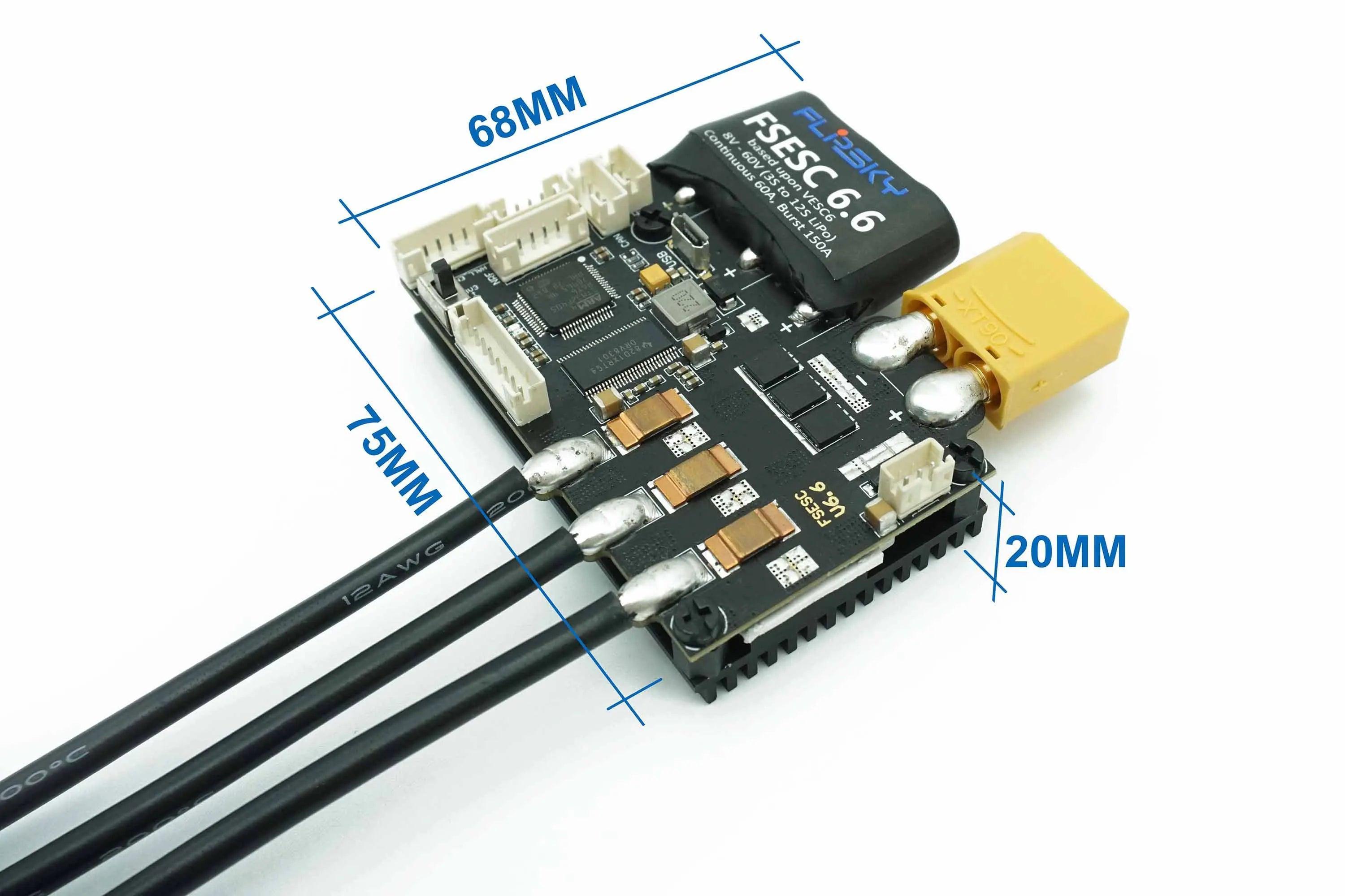 Flipsky motor brushless esc FSESC6.6 with Aluminum Heatsin base on - VirtuousWares.Store