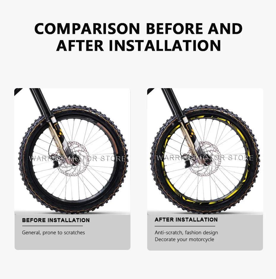 For Surron Light Bee X/S/LBX Segway X260 X160 Motorcycle Wheel Sticker - VirtuousWares.Store