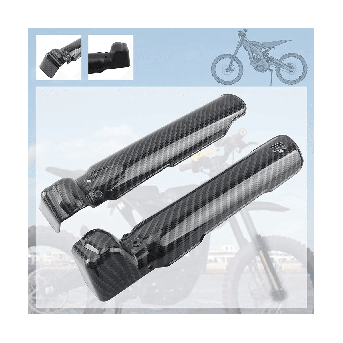 Front Fork Guards Cover Shock Protection for Sur Ron Surron Light Bee - VirtuousWares.Store