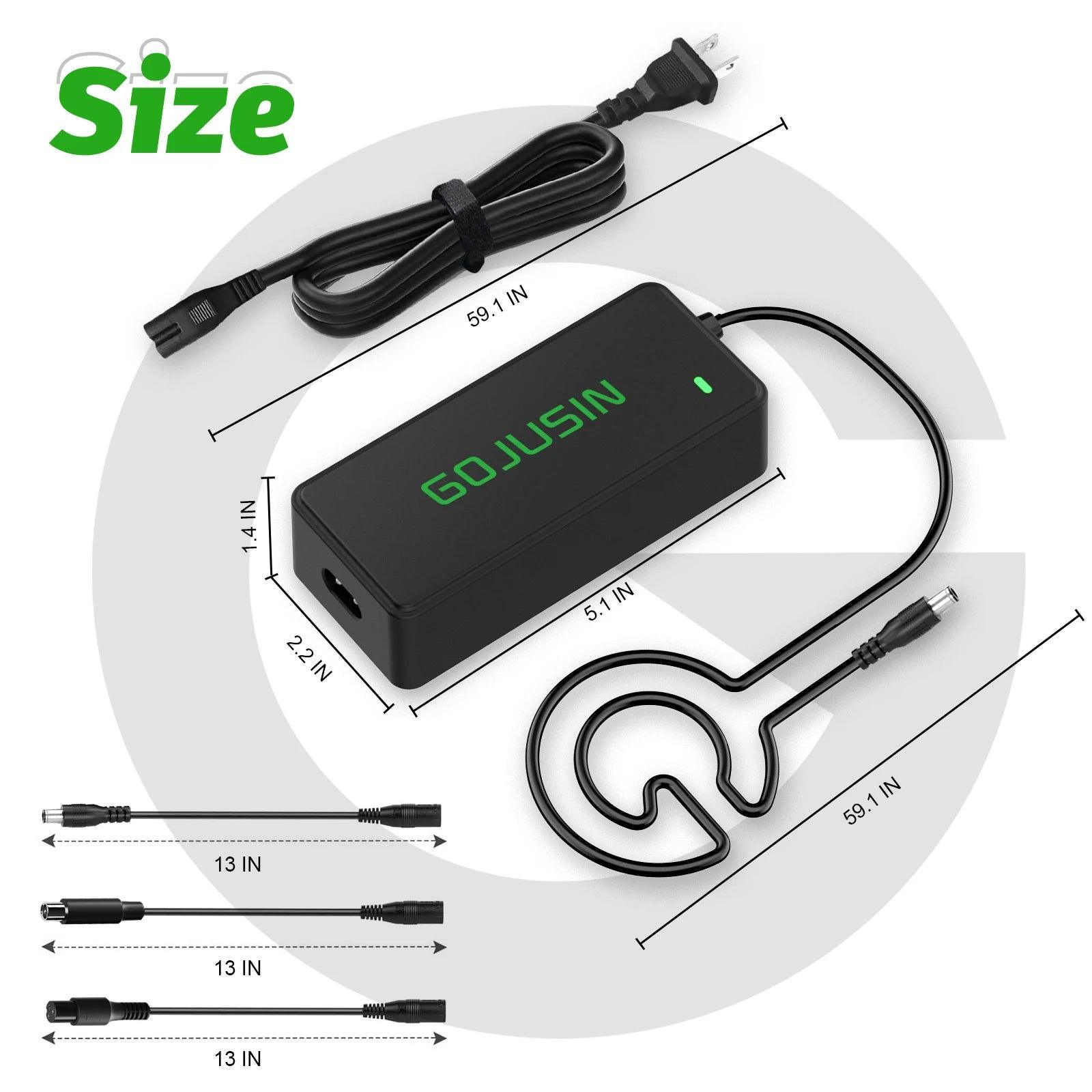 GOJUSIN 42V 2A Electric Scooter Power Charger Compatible With - VirtuousWares.Store