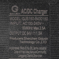 GX16 3-Pin 84V 1.5A AC/DC Li-ion Battery Charger for 72V Model of ZERO - VirtuousWares.Store