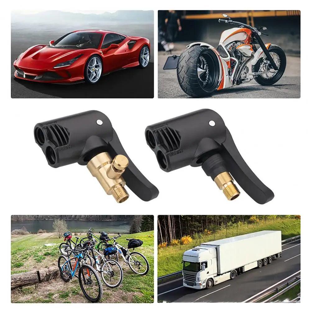 Helpful 2 in 1 Air Compressor Adapter Portable Deflation Valve Presta - VirtuousWares.Store