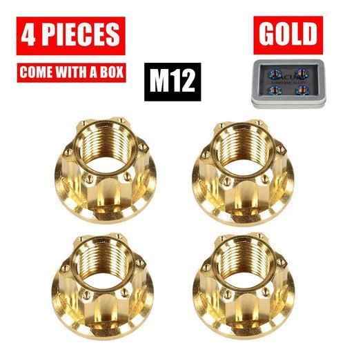 High-End M12 Titanium Alloy Fancy Flange Nut for ZERO 9 8X VSETT 8+ 9+ - VirtuousWares.Store